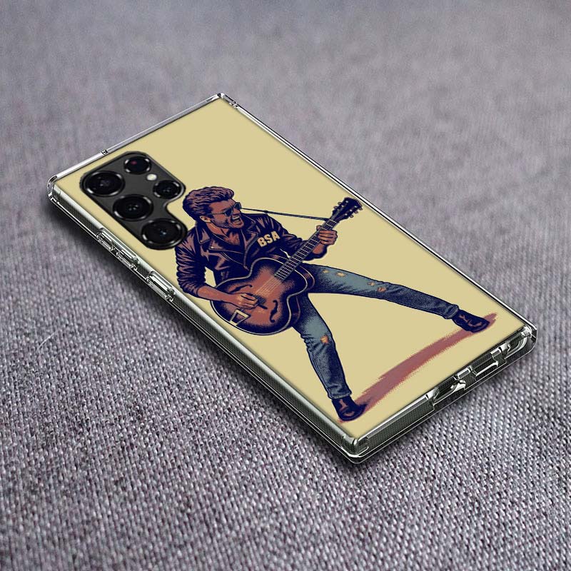 George Michael Phone Case For Samsung Galaxy S24 S23 S21 S20 FE S22 S26 Ultra S25 Edge S10 Plus Cover Clear TPU Capa Shell Coque