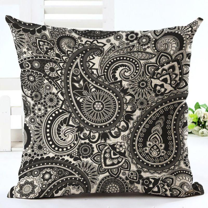 Exquisite Kissenbezüge mit Paisley-Print im Ethno-Stil für Vintage-Böhmische Sofadekoration