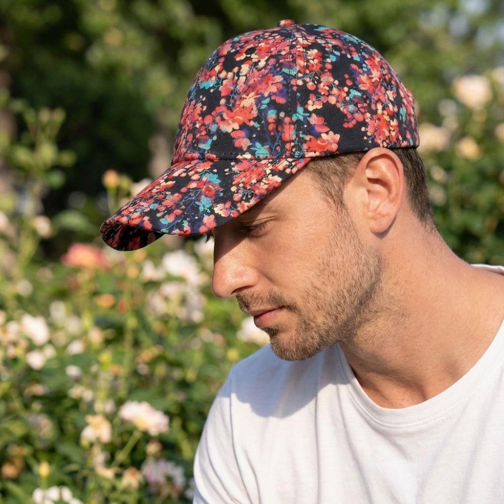 Cappellino da Baseball con Stampa Floreale Personalizzata Regolabile Traspirante Cappello da Sole Protezione Solare Leggero Cappello a Visiera per Uomo Donna