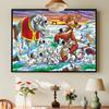 DIY Diamond Painting Spotted Dog Family Cross Stitch Kit Mosaic Art Diamond Painting Full Circle Diamond Home Decoration