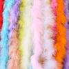DIY 11G Marabou Feathers Boa For Shaw 2 Meters Turkey Plumes Frigne For DIY Wedding Dress Clothing Shawl Decoration Sewing Crafts