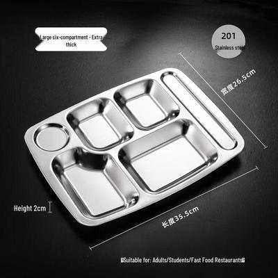 Anmu 5-Compartment Stainless Steel Lunch Tray