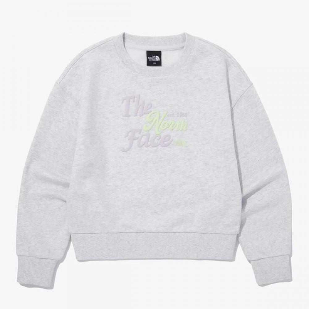 The North Face Kids Girls Allison Sweatshirt heaTher Gray HEATHER GRAY/100