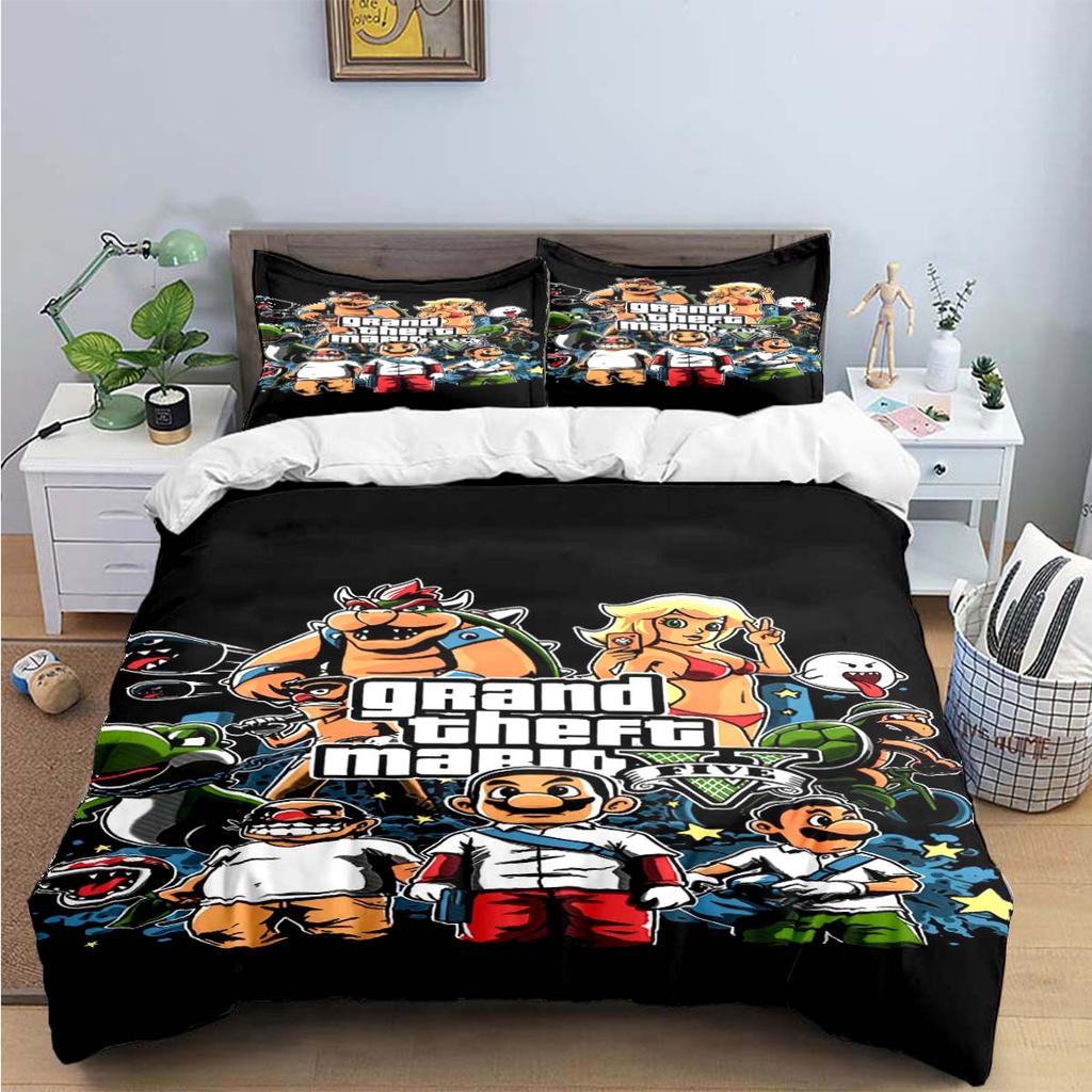 Fashion Classic Exciting Game G-GTA Print Bedding Sets Bed Supplies Set Duvet Cover Bed Comforter Set Bedding Set Luxury Gift