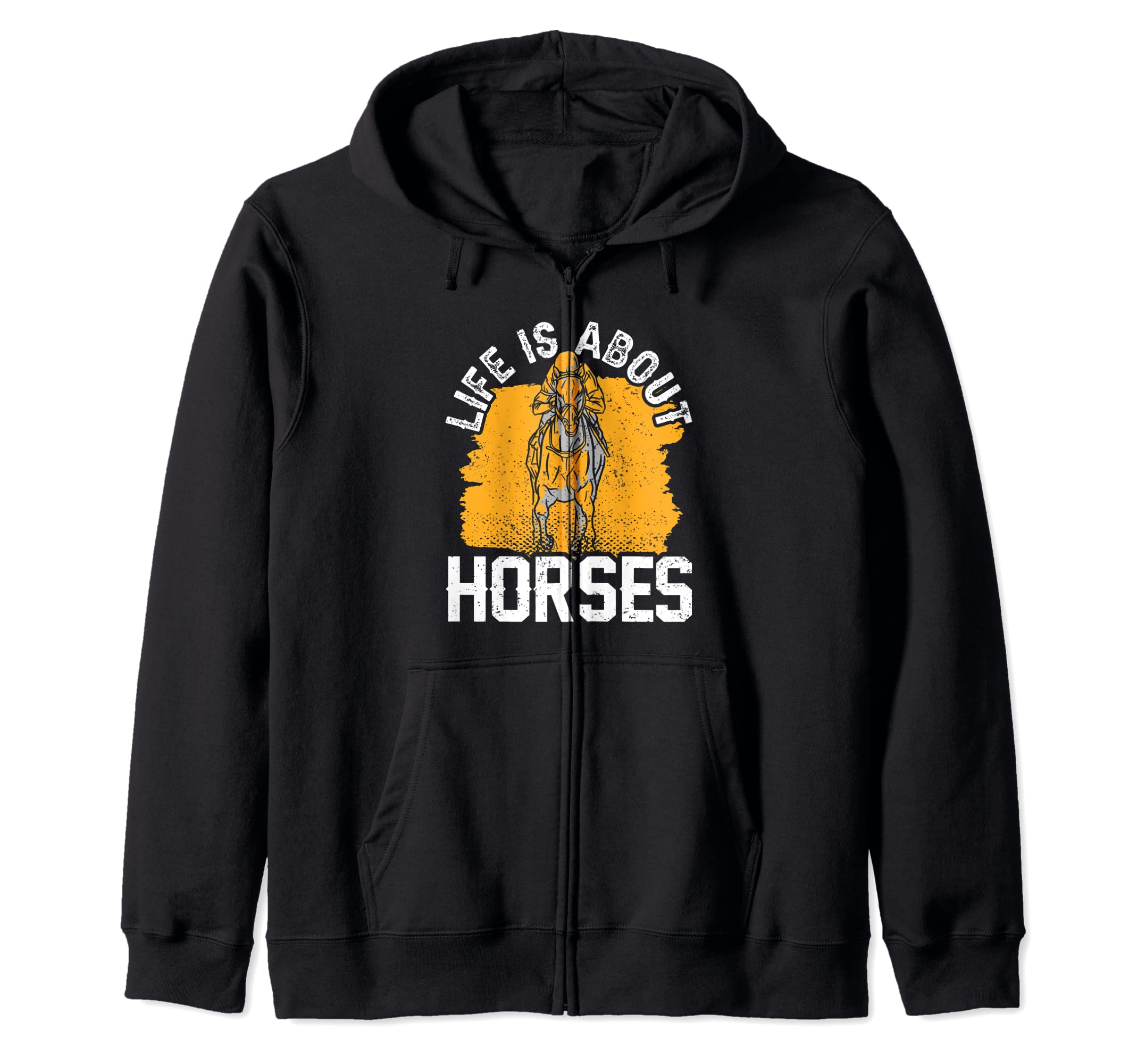 

Life is about horses Riding Lover Horse Rider Equestrian Zip Parka чорний