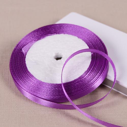 

6mm 2/8 25yards Single Face Silk Satin Ribbon Decorative Gift Packing Wedding Crafts Christmas White Pink Red Black blue Ribbons 6mm фиолетовый