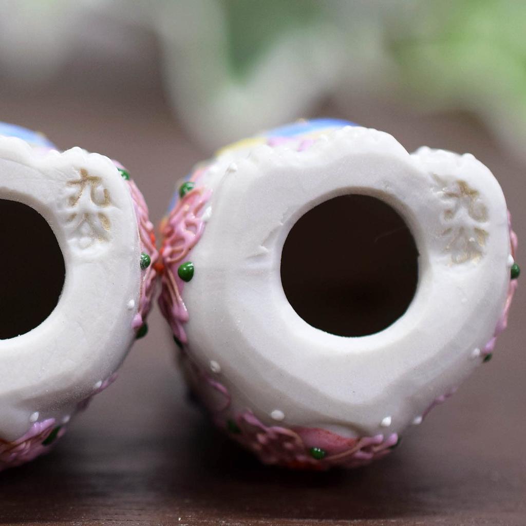 Waza No Kura Ornament Kutani Ware Chibi Lucky Cat Opening Celebration Birthday Present Pair Gift Sakura-chan