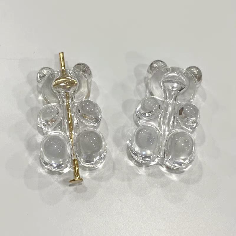 316 Multi-color Transparent Acrylic Bear Beads for DIY Hair Ties, Phone Chains, Bag Chains, and Accessories