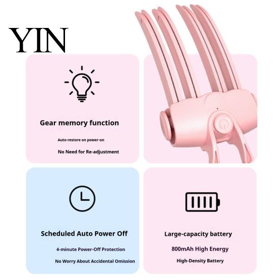 Rechargeable Hair Clip Electric Heated Volume Clip, 2 Heat Settings Volumizing Root Lift Tool Comb for Thin Hair, Fluffy Bangs, USB Cordless