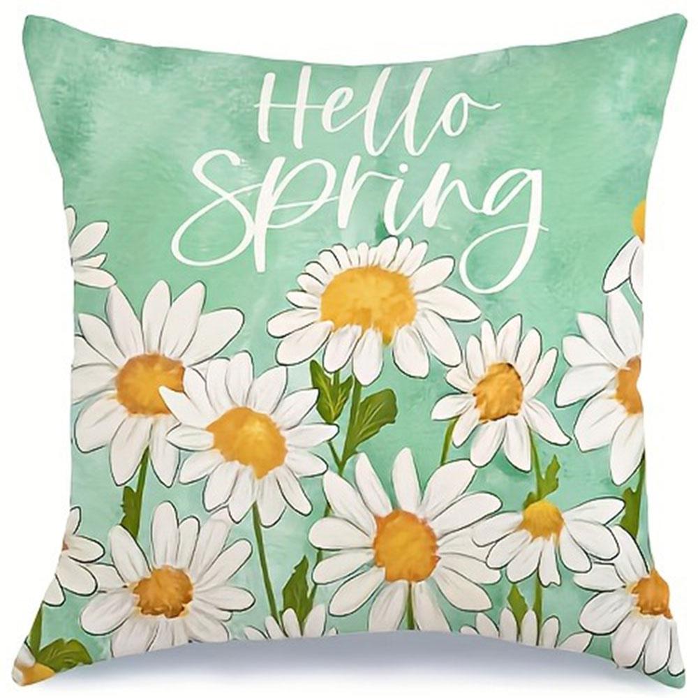 Daisy - Themed Inspirational PillowcaseBedroom Living Room Sofa Home Decor Polyester Cushion Cover with Zipper