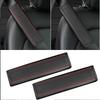 1/2Pcs PU Leather Car Seat Belt Shoulder Cover Embossed Safety Belt Protective Cover Comfortable Embroidered Auto Seatbelt Trim