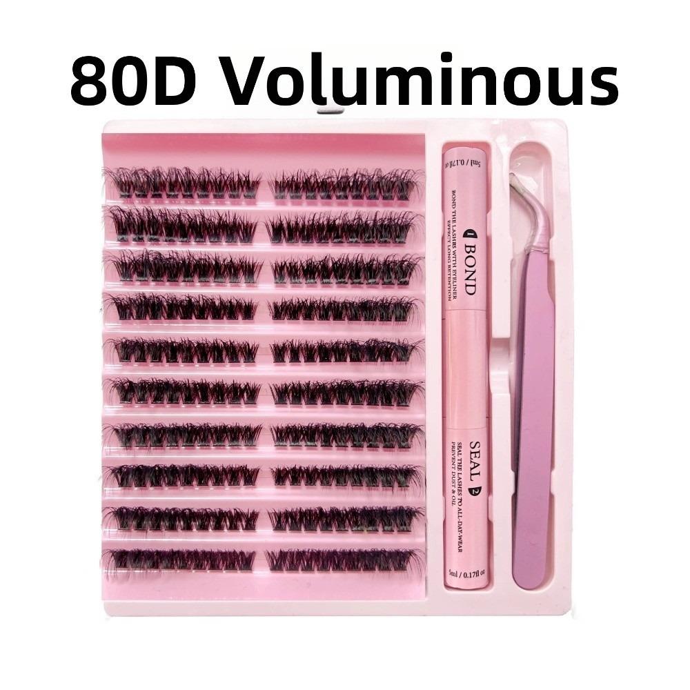 3D Mink Effect Cluster Lashes 8-16mm Volume Lash New Faux Mink Eyelashes for Women