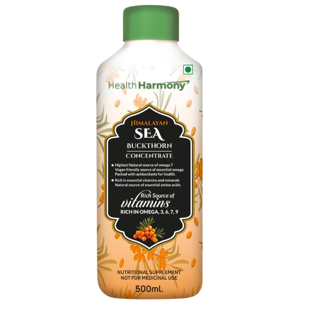 

Himalayan Sea Buckthorn Pulp 500ml|Cold-Pressed|Natural Vitamin C,Omega 3 6 7 9, Antioxidants|Immunity, Skin Glow & Gut Health|Herbal Juice Seabu