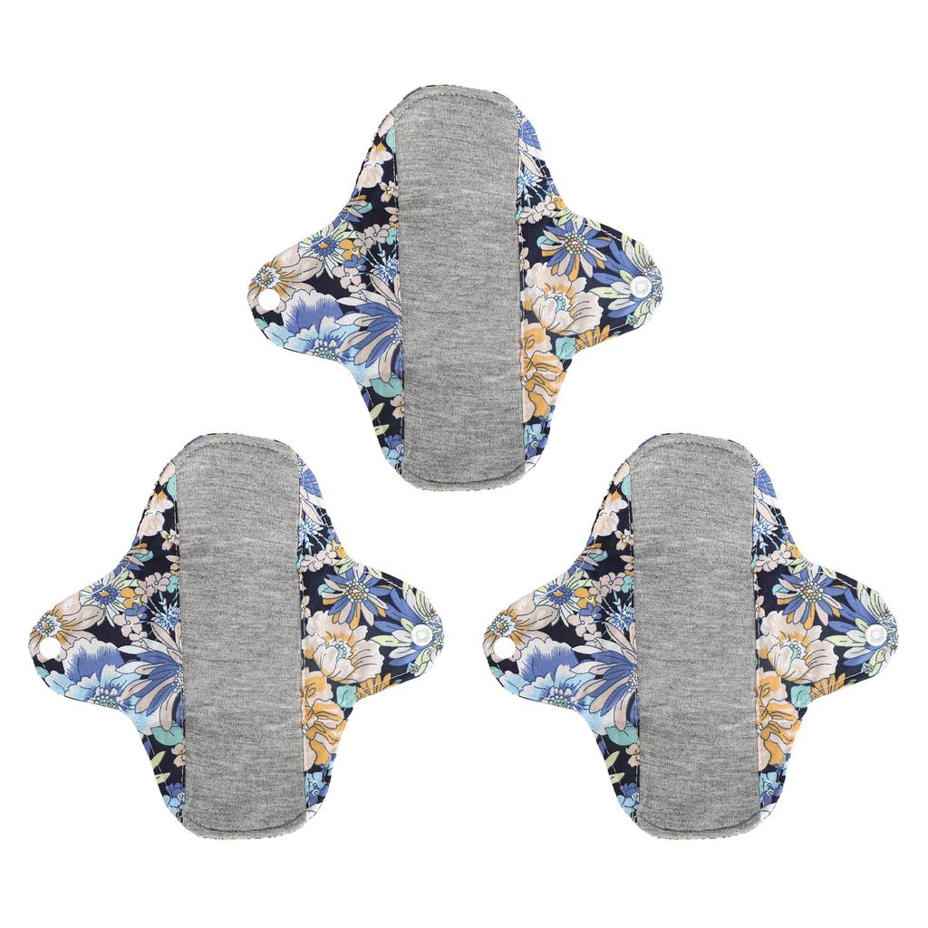 Washable Feminine Pads Leakage Proof Strong Absorbent Breathable Reusable Cotton Menstrual Pads 3pcs MSH007