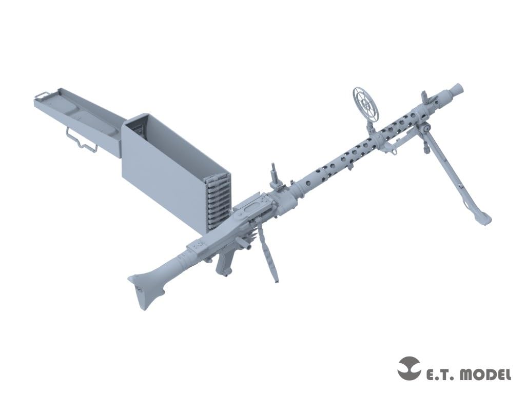 ET Model 1/6 WWII German MG34 Machine Gun & Magazine (3D Printed) Resin Kit P06-002 (Military)