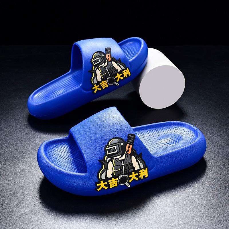 Indoor Lightweight Boys Slippers With Cute Cartoon Style Nonslip Soft Eva Shoes Summer