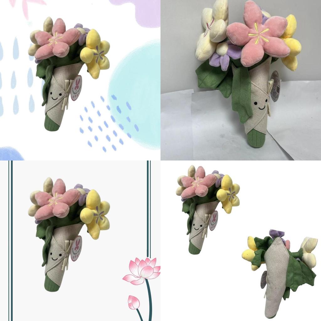 Cute Tulip Potted Plant Plush Toy Figure Bouquet Graduation Gift Doll 40cm