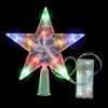 Xmas Decoration Night Light Christmas Tree Top Ornaments LED Glowing Star Five-pointed Star Lamp