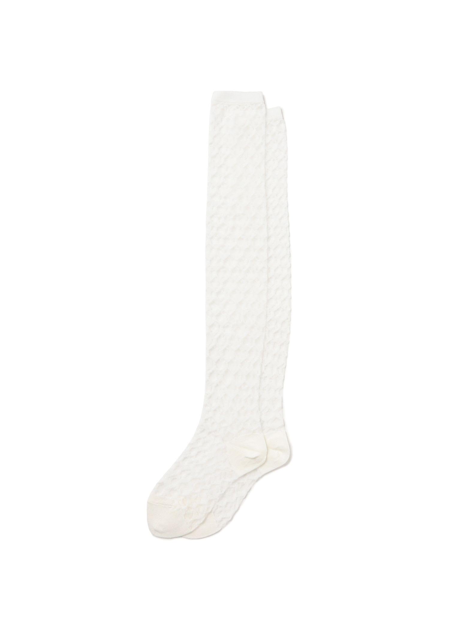 

Beams Boy Maturely Wire Mesh Sheer Knee Socks, Women s, White