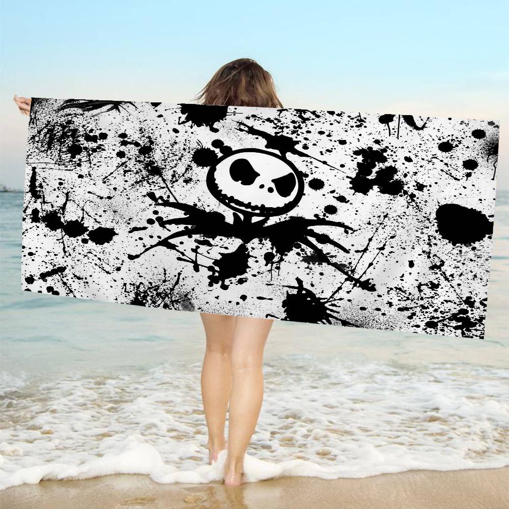 The N-Nightmare B-Before C-Christmas Bath Towel Microfiber Soft Water Absorbing Breathable For Girl Kids Decorative Beach Towel