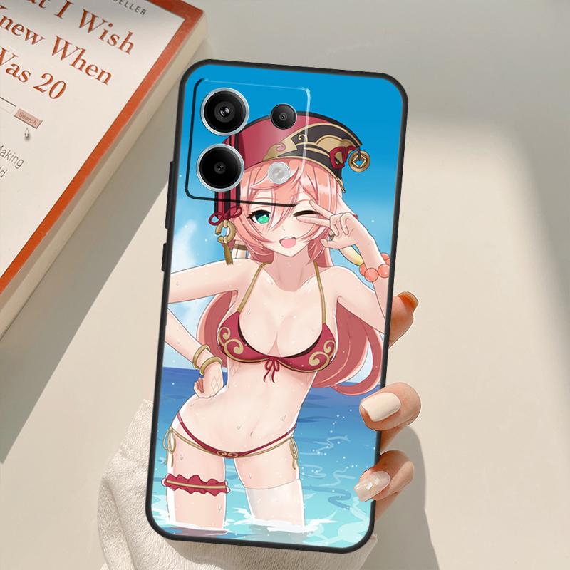 

Genshin Impact Sexy Cute Girl Funda For Xiaomi Redmi Note 13 14 9 10 12 11 15 Pro Plus Case For Redmi 15 C 12C 13C 14C 10C Redmi Note 9 Pro