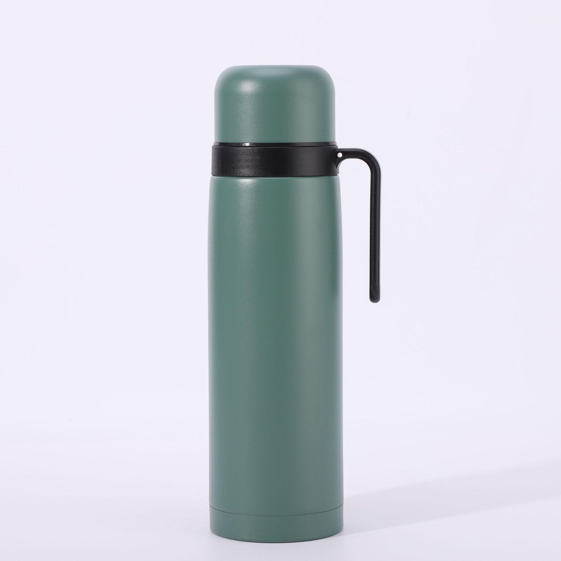 

Stainless steel vacuum insulated cup with handle, travel pot outdoor travel cup 304 stainless steel outdoor sports insulated cup 800ml зелёный