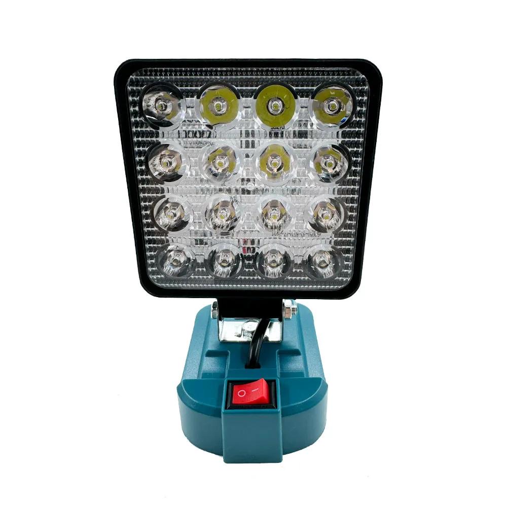 4 Inch LED Work Light Outdoor Flashlight Lantern For Makita 14.4-20V Lithium Batteries Camping Lamp Emergency Lighting