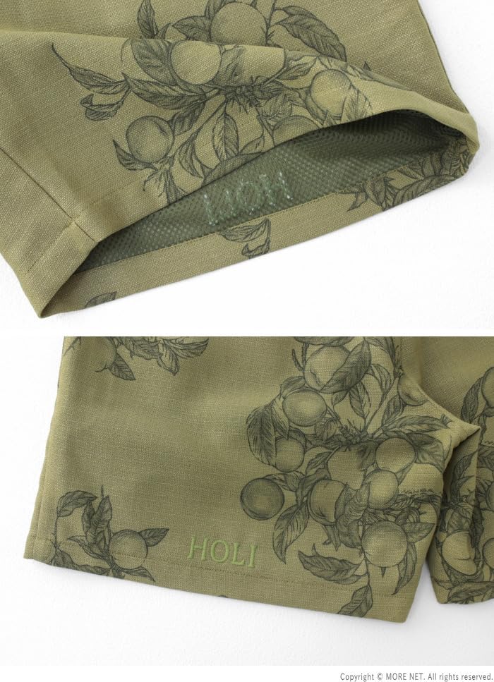 NANGA Men's Saru Shorts N2500-1E601C, All-Over Floral Print, Khaki, Size M