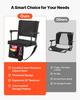 Stadium Seat, Portable Bleacher Seat with Armrest, Back Support and Thick Cushion, Bench Chair for Bleacher Includes Shoulder Strap, Hooks, Cup