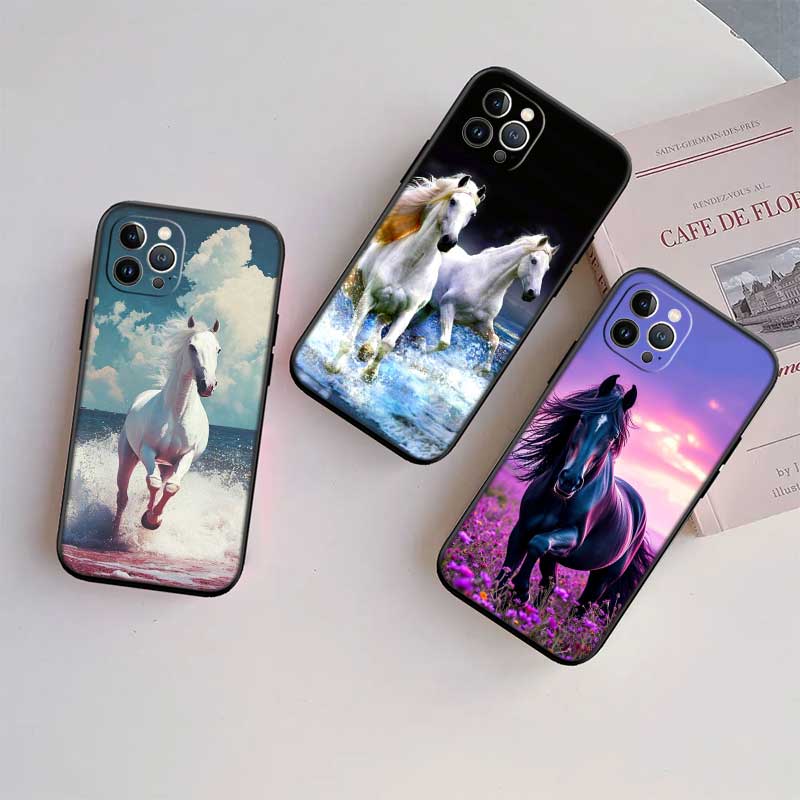 RE28 Fine Horse Phone Case for OPPO A40 A60 A80 A15 A16 A16K A12 A17 A17K A54 A54S A53 A53S A55 A56 A57 A98 F23