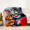 """Sfondo per telefono di San Valentino di Tom & Jerry"Coperta Plaid in Flanella per Divano, Letto, Viaggio, Campeggio, Ufficio"""