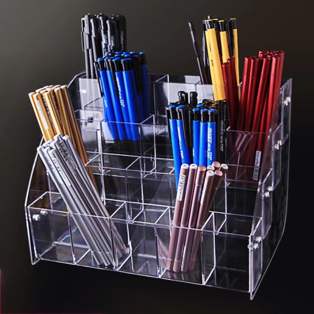 Acrylic Mark Pen Holder 2/3/4/5 Layer Brush Storage Rack Stationery Display Shelf  Office/School