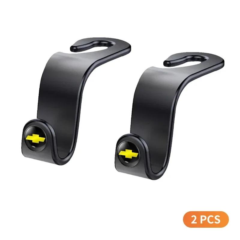 NEE4   1/2pcs Car Seat Headrest Hook Auto Back Seat Organizer Hanger For Chevrolet Spark Captiva Cruze Malibu Equinox Trax Camaro Bolt