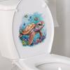 Cartoon Underwater World Sea Turtle Coral Small Fish Bathroom Toilet Sticker Home Beautification Sticker Self-adhesive