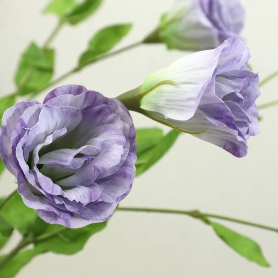 3 Branch Artificial Flower Bouquet with 3-Head Blooms Realistic Faux Silk Flower Bouquet with Stem for Wedding Party Home Office Decor