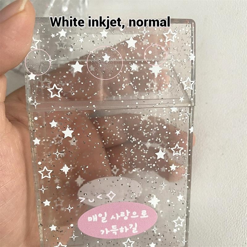 Cartoon Acrylic Photocard Storage Box Photo Cards Holder Idol Cards Storage Case Desk Accessiories Office Desk Card Organizer