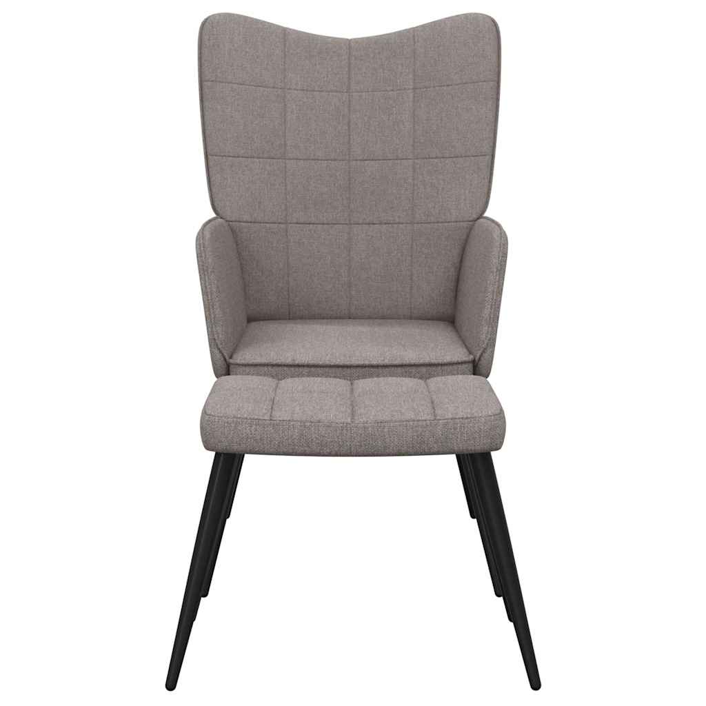 Relax Chair with Ottoman Taupe Fabric