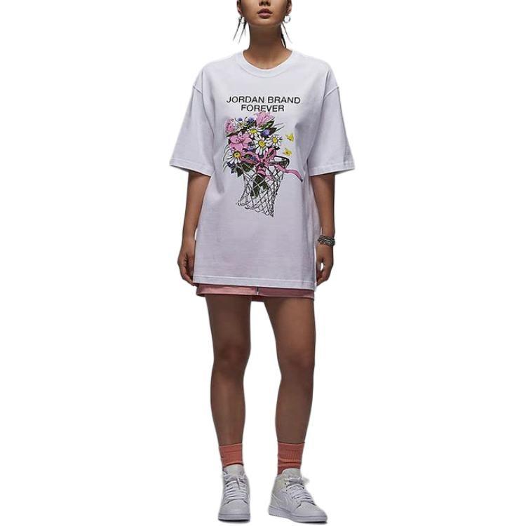 Jordan T Shirts Women's White Crew Neck Moderate FV7120-100