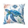 1pcs Blues Sea Life Pattern Cushions Pillowcase Polyester Cushion Cover Throw Pillow Pillowcover Home Car Sofa Decor