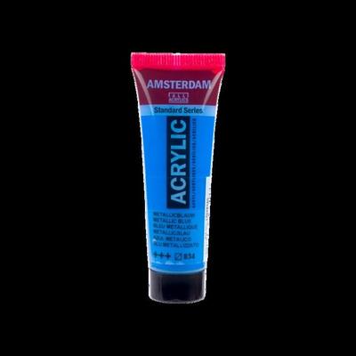 Acrylic Paint In Tube - Metallic Blue - 834 - Amsterdam - 20ml