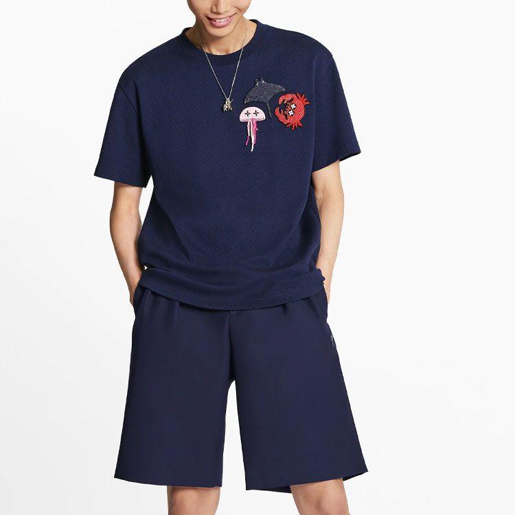 LOUIS VUITTON T Shirt Men's Blue 1A8R2I