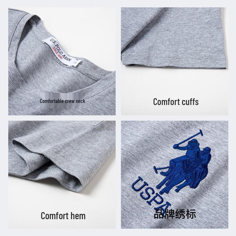 U.S. Polo Assn. Herren Kurzarm-T-Shirt aus reiner Baumwolle
