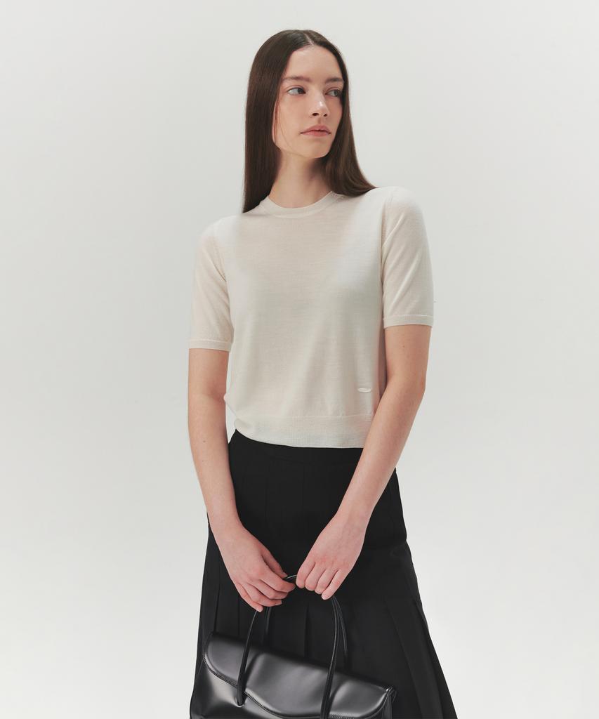 Leuba Merino-Wool Classic Round Knit - Off White