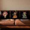 Japanese Style Cat Cushion Cover Soft Reversible  Durable Pillow Cover  MultiScene Use for Home  Car Daily Comfort