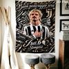 CR7 Career Milestone Tapestry, Multi Club Badge Ronaldo Stats Display Soccer Wall Art Decor
