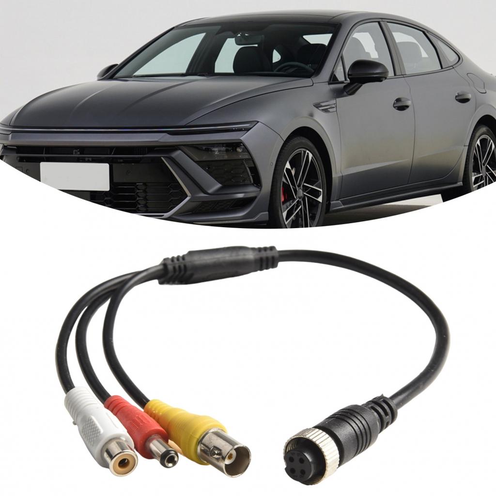 CCTV 4 PIN Aviation To BNC-RCA-cable With Video Audio & DC Power Camera Cable