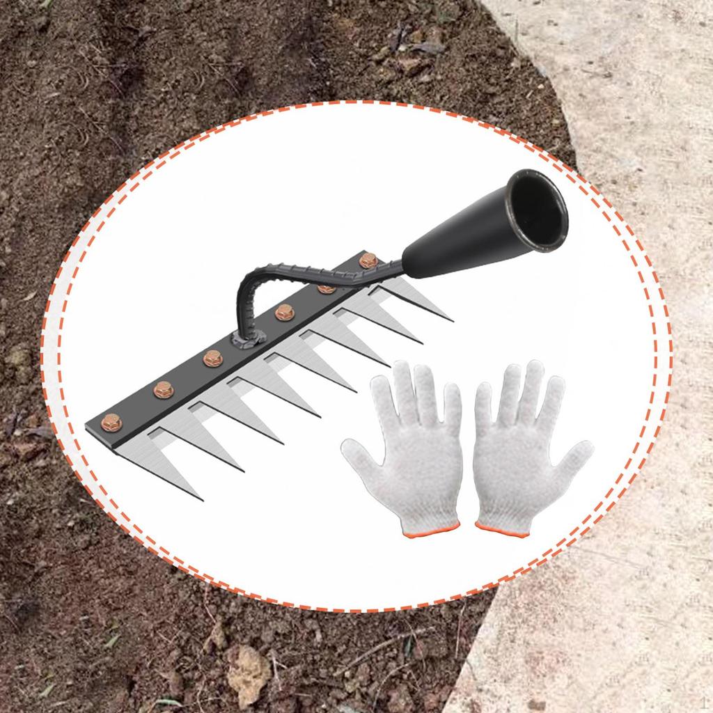 Garden Hoe Weeding Rake Manual Weeder Tool Handheld Hand Heavy Duty Weeds Puller Remover