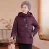 Cozy Winter Hooded Down Jacket for Elderly Women - Festive, Thickened White Duck Down Coat