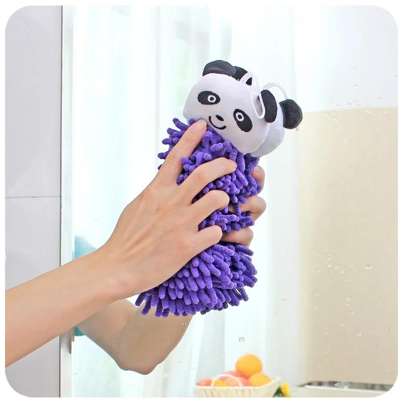 New Baby Children's Cartoon Animal Hanging Bath Towel Towel Soft Six Colors Kitchen Supplies New Bathroom Accessories Sets