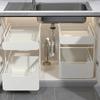 Estante para Fregadero de Cocina Multifuncional con Cestas Extraíbles y Almacenamiento para Especias